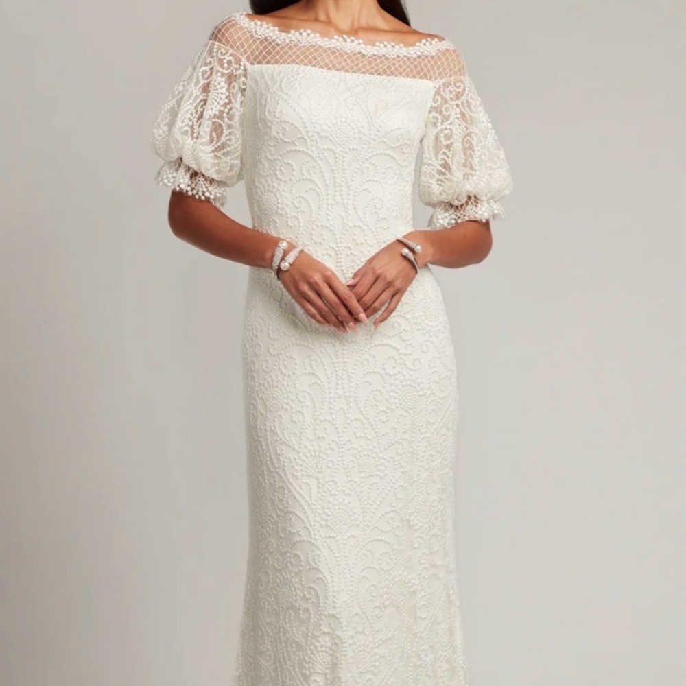 Tadashi Shoji Ivory Lace Wedding Dress
